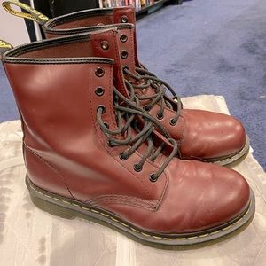 Rare Maroon Dr Martens 1460 combat boot